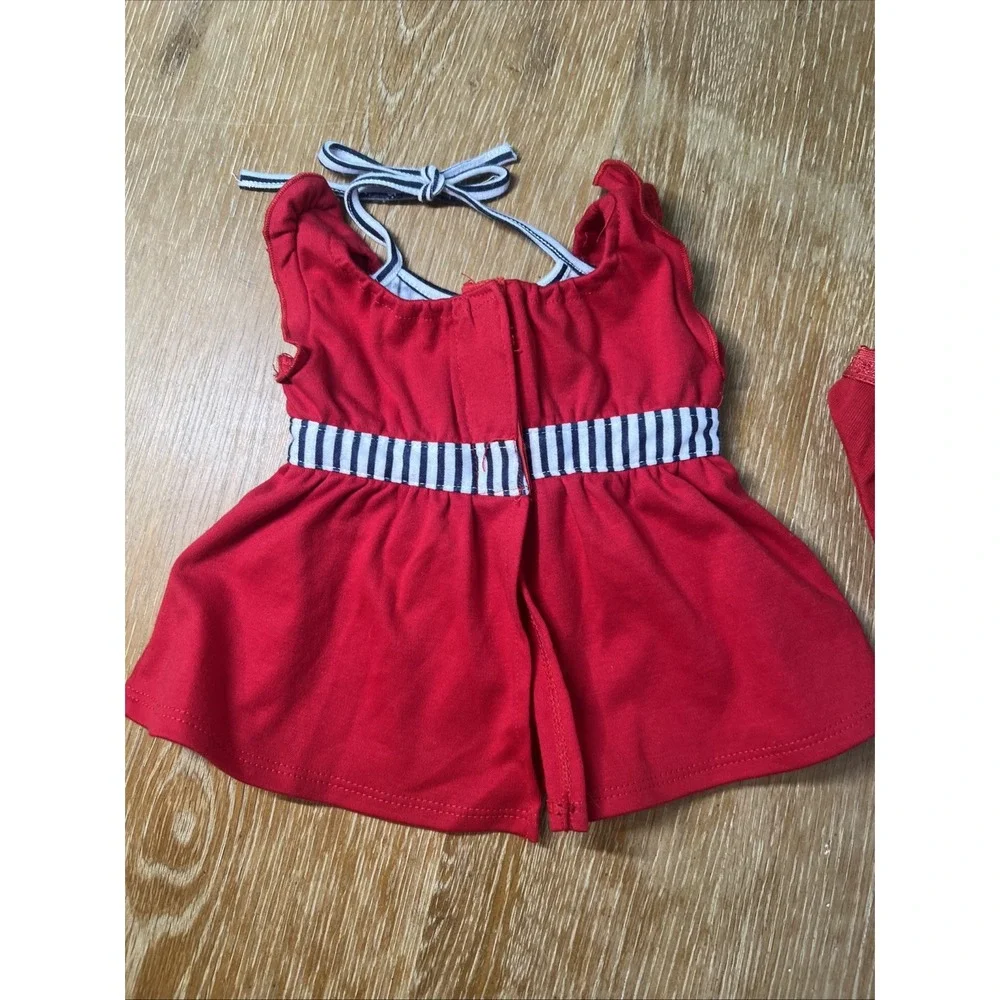 Build-A-Bear Workshop Dress Red White Blue Striped USA‎ America Clothes